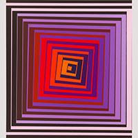 Victor Vasarely: A csodálatos Mandarin / (szitanyomat az 1981-es Bartók Mappából) / magántulajdon / © fotó: Biró Dávid, a Vaszary Galéria, Balatonfüred jóvoltából